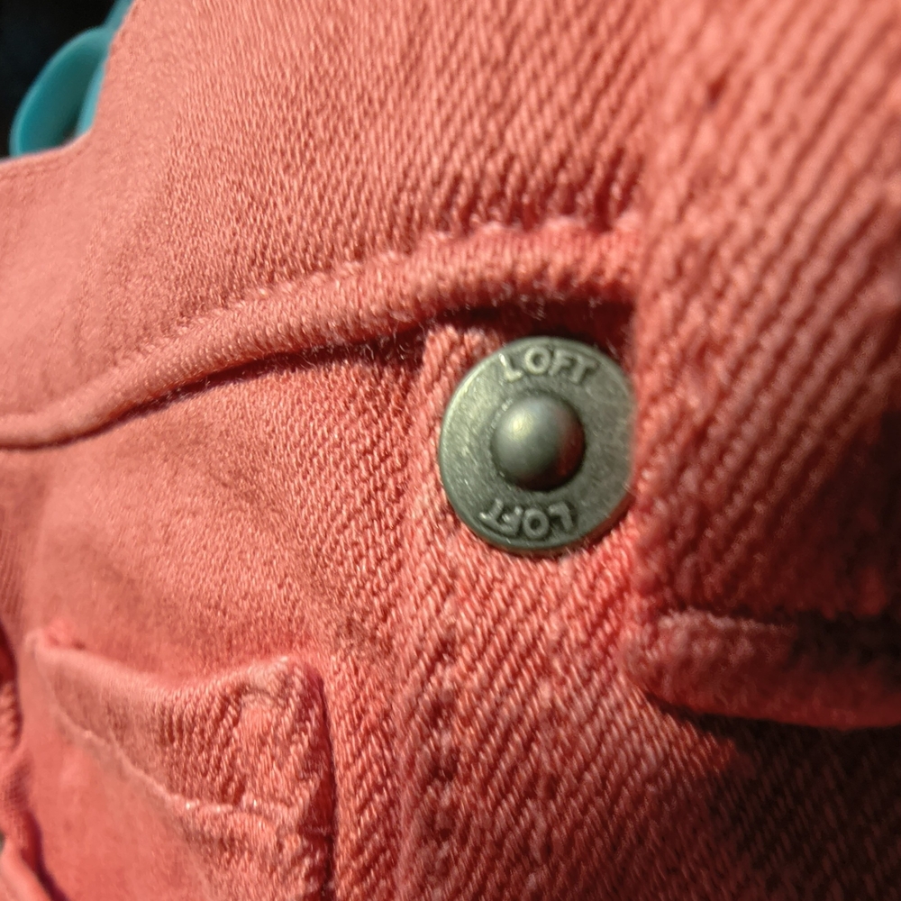 LOFT Ladies Slimming High Waist Jeans In Blushing Pink - Picture 5 of 9